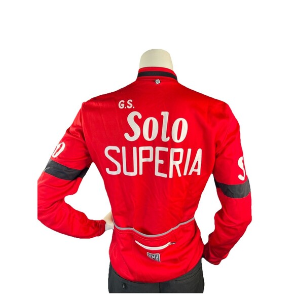 Santini Womens XL Thermal Long Sleeve Jersey Cycling Solo Superia Full Zip Italy - Picture 6 of 14